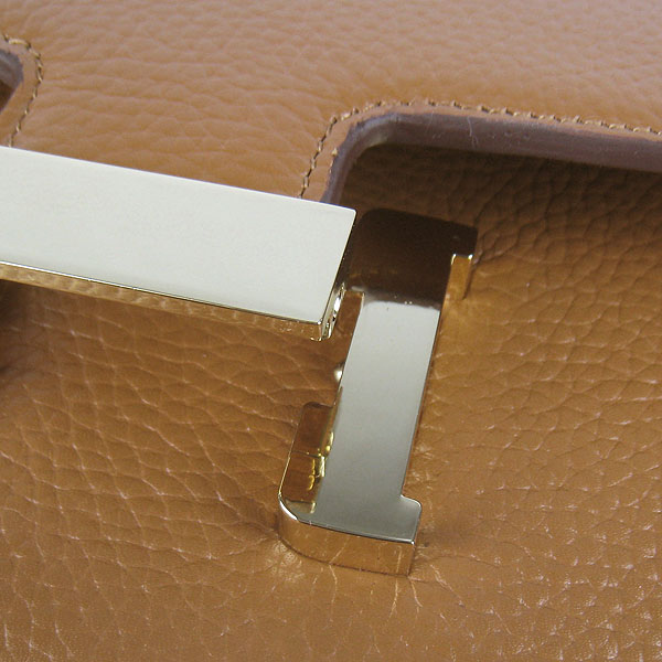 7A Hermes Constance Togo Leather Single Bag Light Coffee Gold Hardware H020 - Click Image to Close